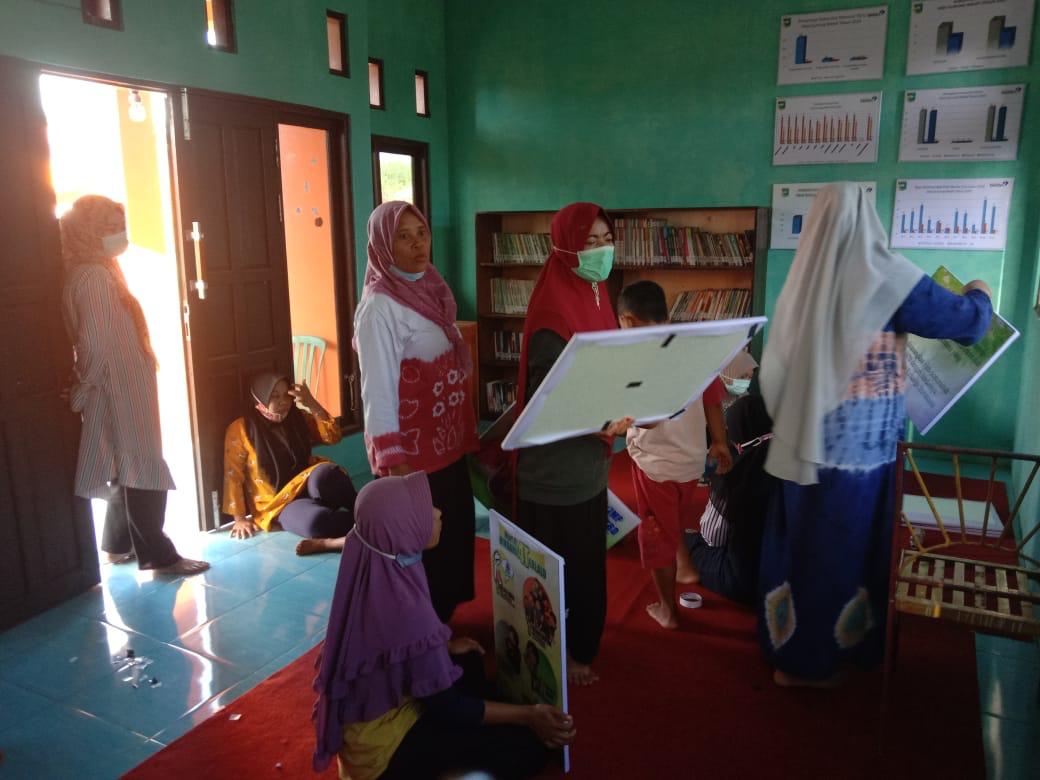 Kegiatan Persiapan Peresmian Rumah Data Ku di kampung KB Desa Gunung Melati.