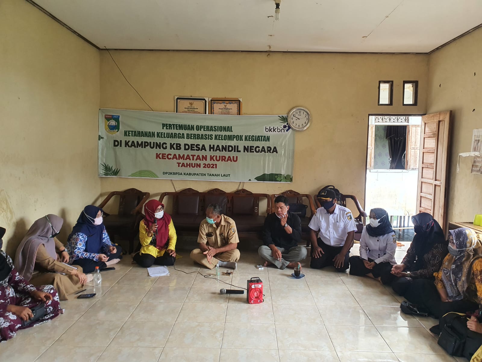 Pertemuan Pokja di Kampung KB Desa Handil Negara Kecamatan Kurau.